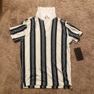 stripped fabletics button up shirt